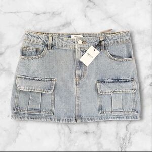 Forever 21 Blue Cargo Mini Skirt Casual